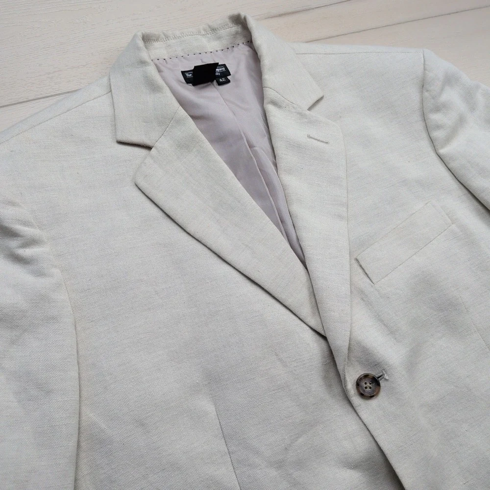 The J. Peterman‎ Company Blazer Sport Coat Mens 42L Cotton Linen Unlined Western